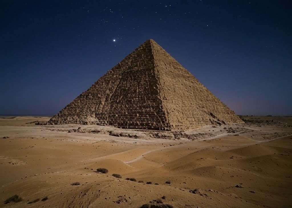 AI generated image of a pyramid in Egypt.