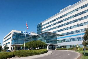 Modern hospital in Canada symbolizing the national healthcare system.