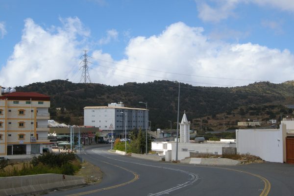 Abha, Saudi Arabia, photographed 9 November 2011 by Basheer Olakara. Licensed CC BY 2.0 via Wikimedia Commons. One of four cities Saudi officials said were hit on 8 September 2026; this is a city view, not a photo of the strikes.