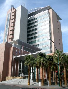 The Regional Justice Center in Las Vegas, where Duane Davis was convicted in the 1996 killing of Tupac Shakur. Photo: Coolcaesar / Wikimedia Commons, CC BY-SA 3.0.