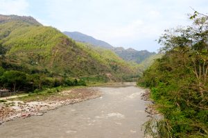 The Trishuli River in 2019, before the 2026 flash flood. Bijay Chaurasia Photography, Wikimedia Commons, CC BY-SA 4.0