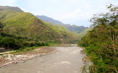 The Trishuli River in 2019, before the 2026 flash flood. Bijay Chaurasia Photography, Wikimedia Commons, CC BY-SA 4.0